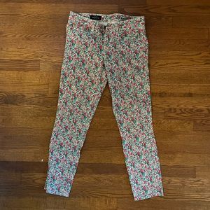 J Crew floral patterned pants, size 27, worn but in great condition!